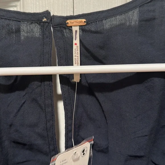 NWT Free People Natalya Black Solid Midi Dress - Picture 4 of 8